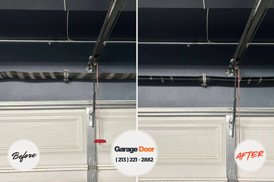 Before and after: garage door repair North Bethesda, MD